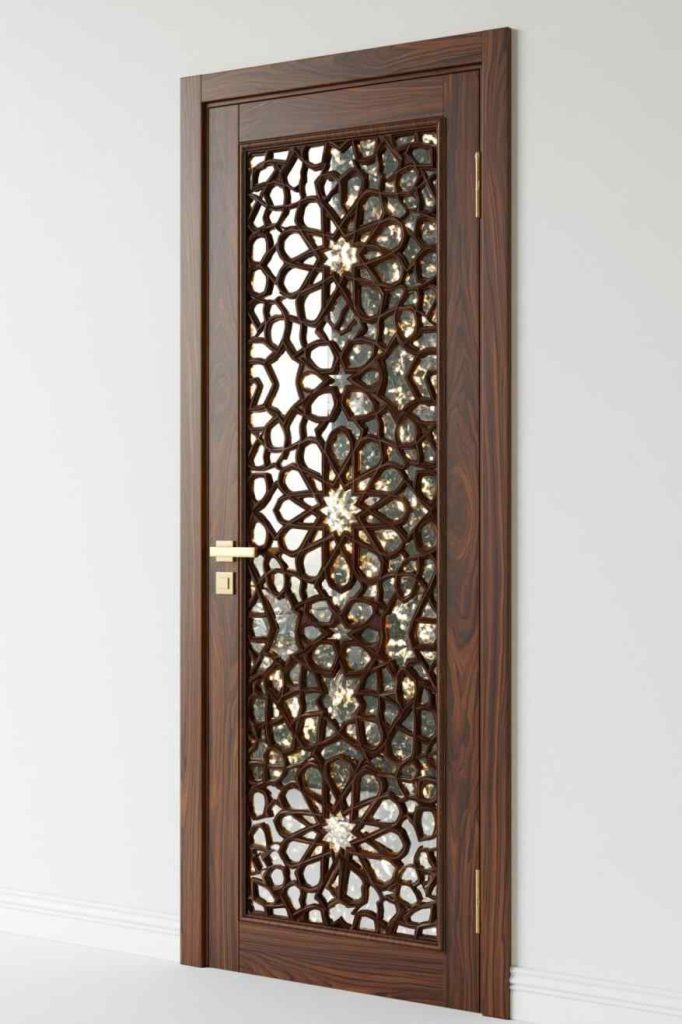Traditional swing door design carved panel