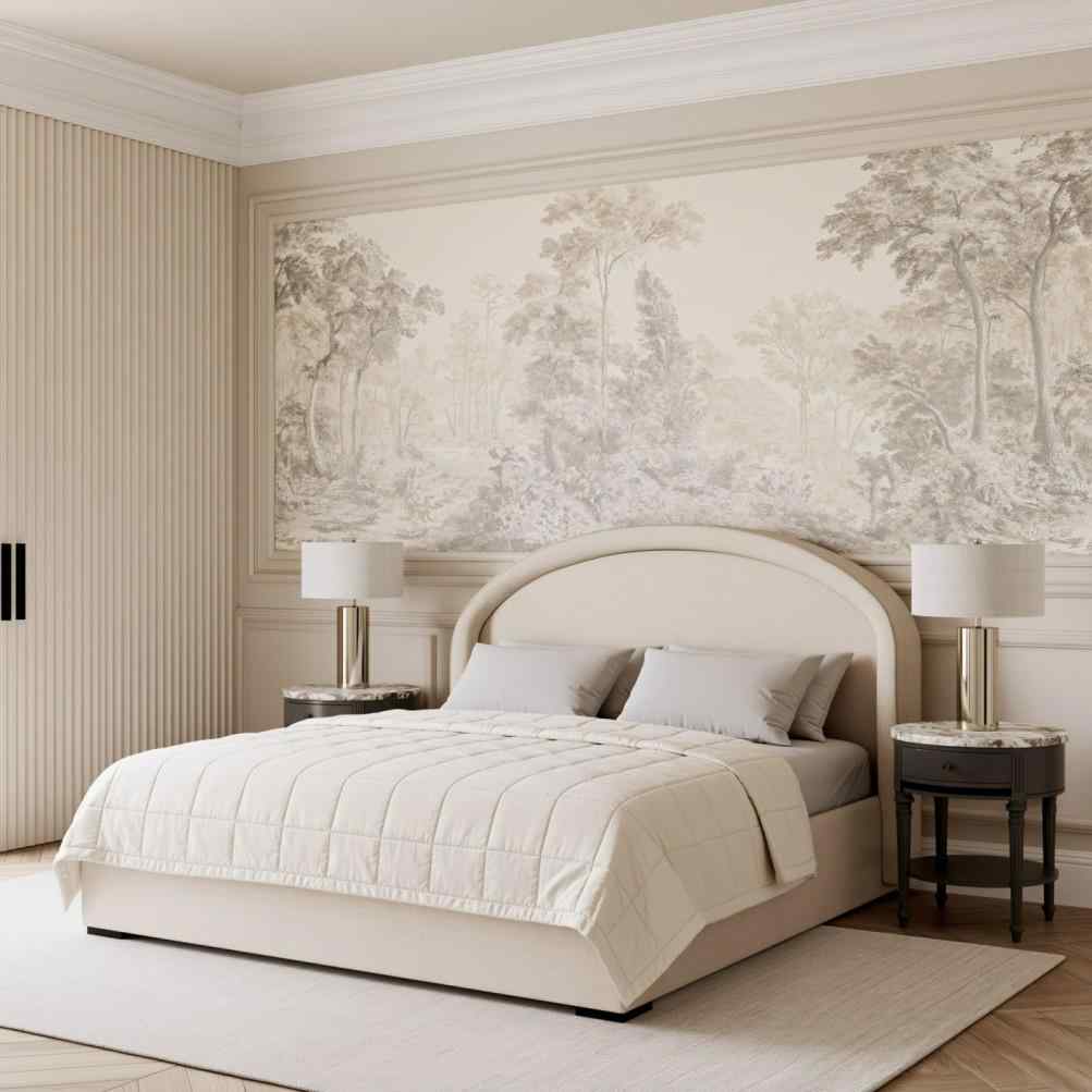 Modern wall border design minimalist bedroom