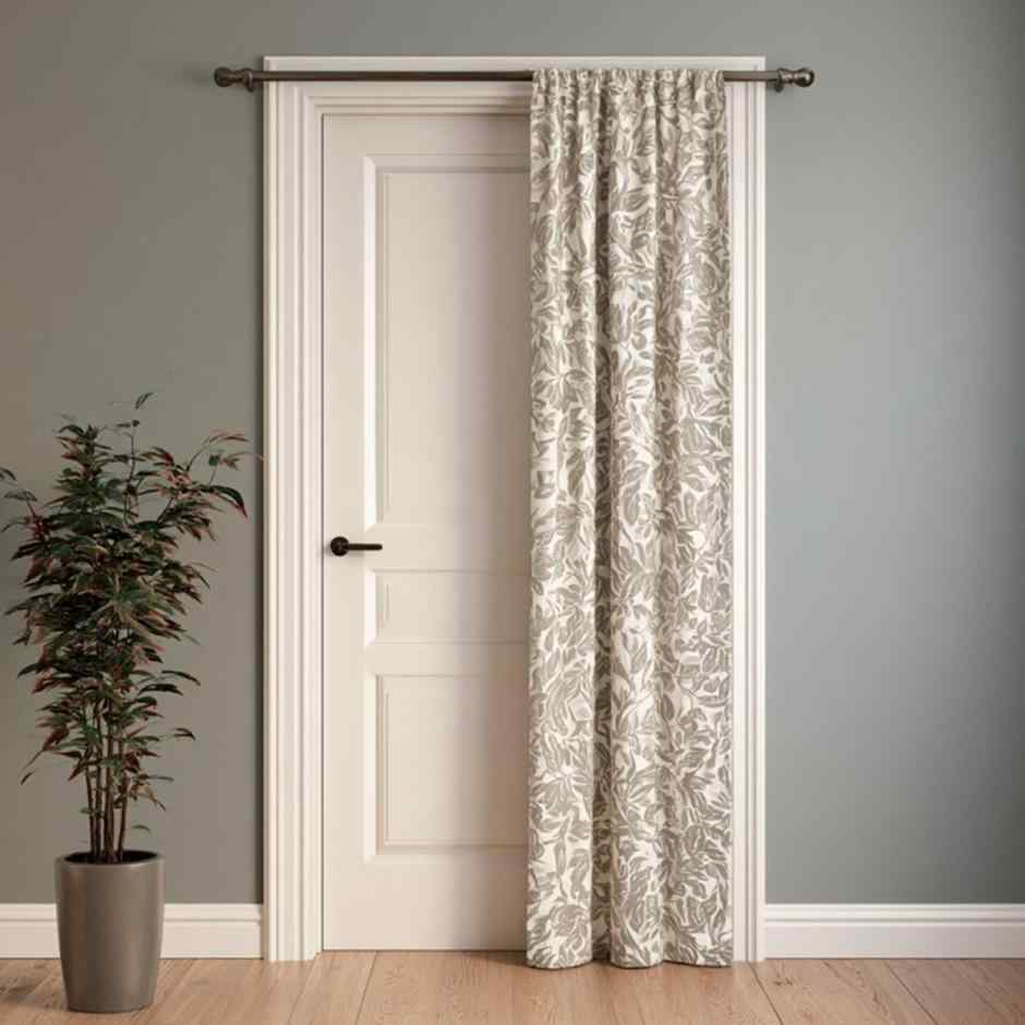 Main door curtain design floral pattern