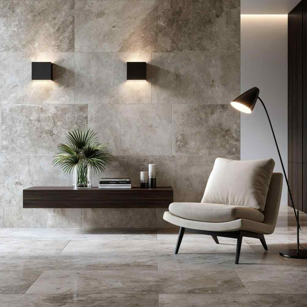  Matte marble texture wallpaper living room wall