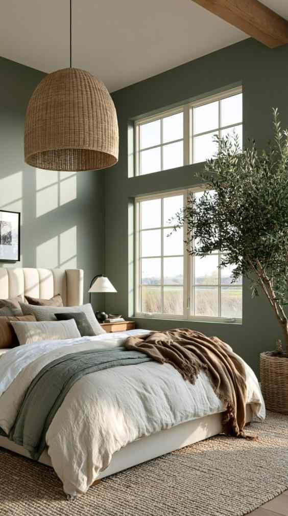  Cosy bedroom ideas with sage green walls