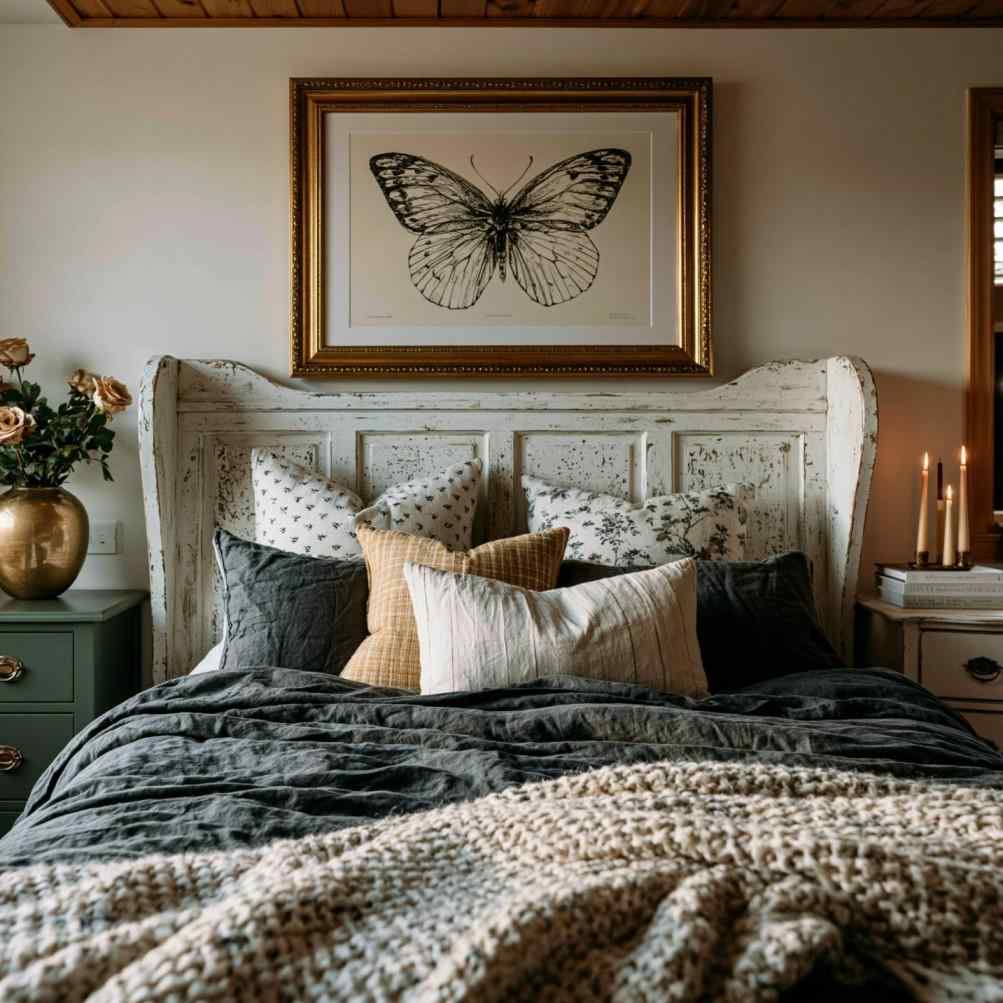 Cosy bedroom ideas with vintage personal touches